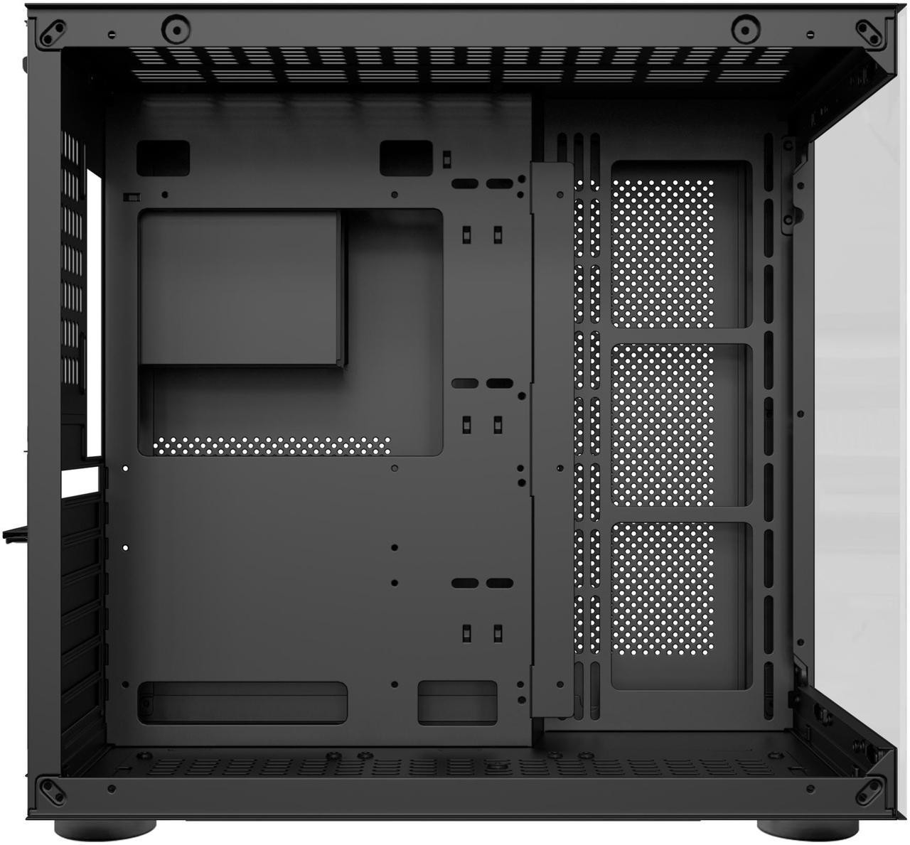 DIYPC DIY-CUBE10-Wood Black ATX Mid Tower Gaming Computer Case W/ USB 3.0 & Type-C