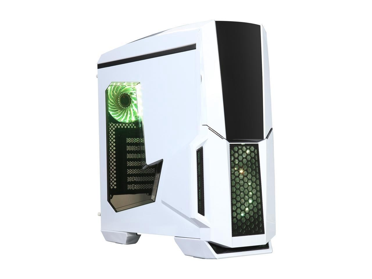 DIYPC Gamemax-W-RGB White Dual USB 3.0 ATX Full Gaming Computer Case with Build-in x RGB LED Fans and RGB Remote Control - RGB Fan - Computer Case - Products