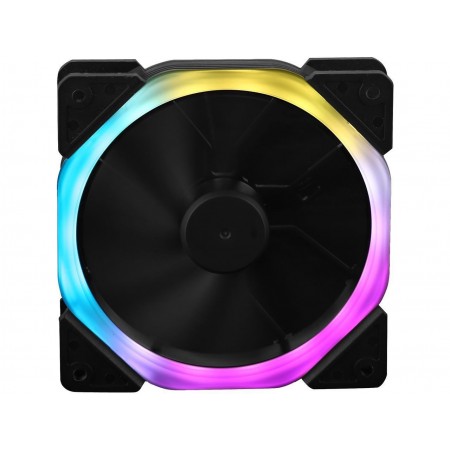 DIYPC DR-RGB Hydro Bearing 120mm Dual Ring RGB Silent Fan for Computer Cases (7 Colors Change in 3 mode: Stable, Breathing and Rainbow Flashing)
