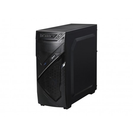 DIYPC Alnitak-BK Black USB 3.0 ATX and Micro-ATX Mid Tower Gaming Computer Case with 3 x 120mm Blue Fans (Pre-installed)