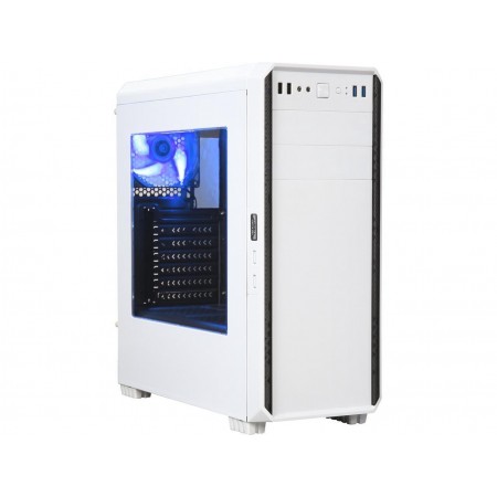 DIYPC J180-W White Dual USB3.0 ATX Mid Tower Gaming Computer Case w/2 x 120mm Fans (Pre-Installed)