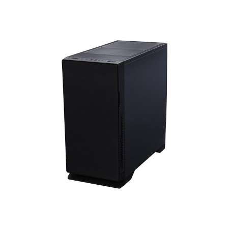 DIYPC Silence-BK-Window Black Dual USB 3.0 ATX Mid Tower Silent Computer Case with Build-in 3 x White Fans (2 x 120mm Fan x Front, 1 x 120mm Fan x rear), w/Fan Controller