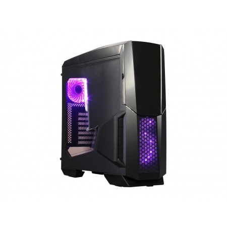 DIYPC Gamemax-BK-RGB Black Dual USB 3.0 ATX Full Tower Gaming Computer Case with Build-in 3 x RGB LED Fans and RGB Remote Control